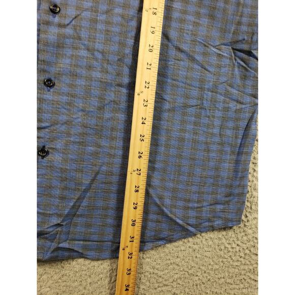 Tommy Bahama Shirt Men's 2XL Blue Newport Coast Button Up Plaid Long Sleeve - Picture 6 of 12